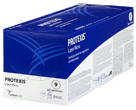 Gloves Surgical Protexis™ Latex Micro Size 8 Sterile Pair Latex Extended Cuff Length Smooth Light Brown Not Chemo Approved (50PR/BX 4BX/CS) by Cardinal  ID 2D72NT80X